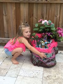how to build a fairy garden waterfall with foam in a can