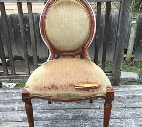 free bombay accent chair makeover, chalk paint, painted furniture, reupholster