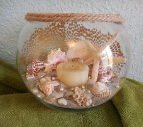 sea shell centerpiece, crafts