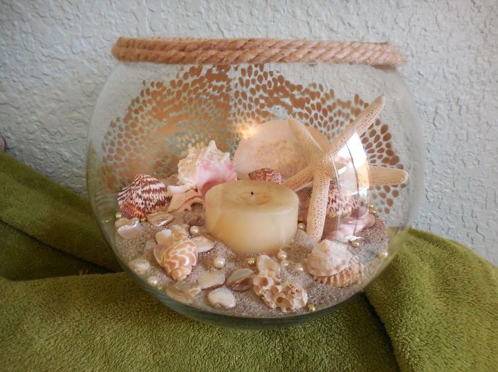 sea shell centerpiece, crafts