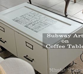 coffee table subway art, how to, painted furniture, shabby chic