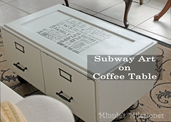 mesa de caf subway art