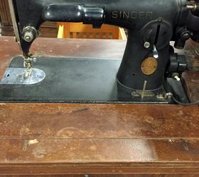 restoring a vintage sewing machine, home decor, Similar machine in worse condition than mine