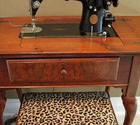 restoring a vintage sewing machine, home decor, New seat cushion