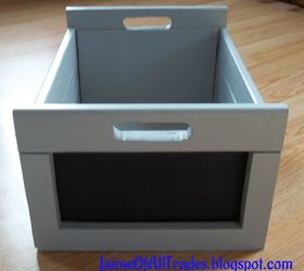 diy simple chalkboard crate, chalkboard paint, crafts, diy, organizing, woodworking projects