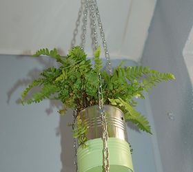 recycled can plant holder, container gardening, crafts, gardening, repurposing upcycling