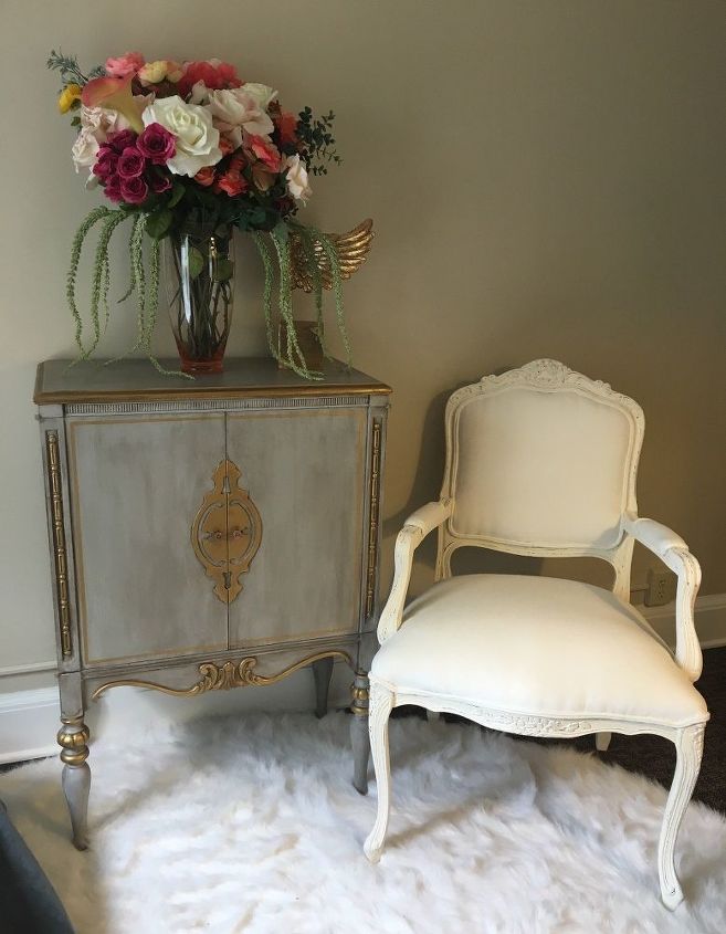 bergere posing chair, painted furniture, reupholster