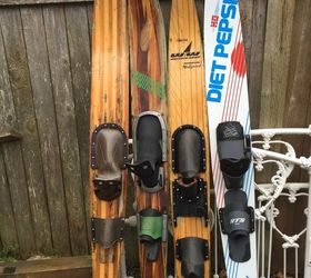 found om the side of the road vintage waterskis, repurposing upcycling, storage ideas