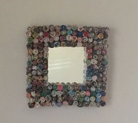 magazine 3 d mirror, crafts, wall decor