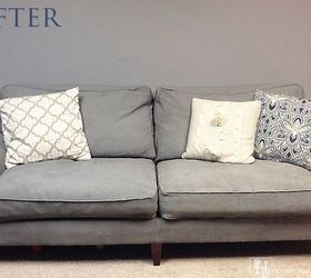11 ways to make your beat up couch look brand new, Disguise your stained couch with chalk paint
