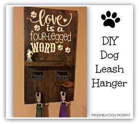 diy dog leash hanger, crafts, how to, organizing, wall decor