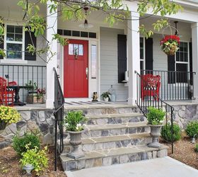 s 11 quick tricks to whip your home exterior into shape, curb appeal, home decor, Add pops of one bright color to your porch