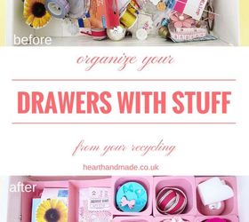 how to make drawer organisers with stuff from your recycling , how to, organizing, storage ideas