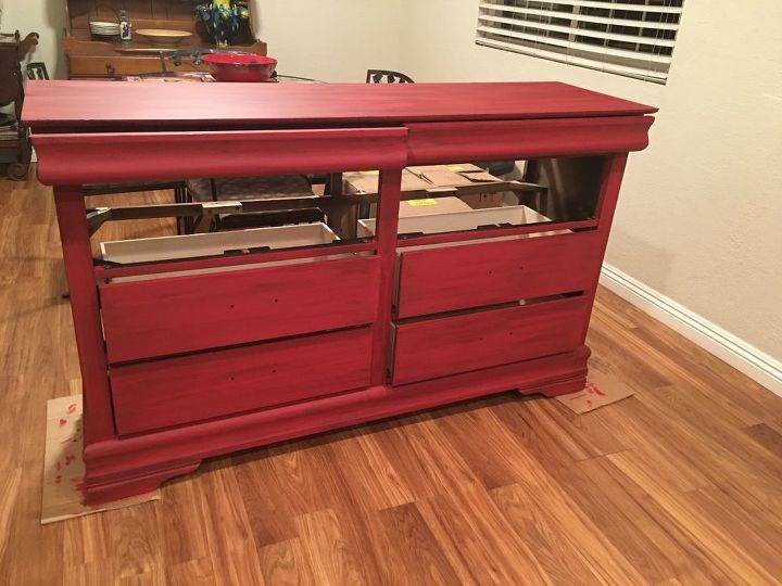 a dresser turned tv stand, chalk paint, diy, painted furniture, repurposing upcycling