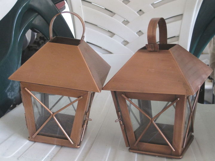 repurposed copper lanterns outdoor decor on a budget, crafts, outdoor living, repurposing upcycling