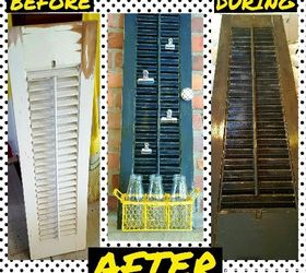 up cycle from old shutter to organizer, organizing, repurposing upcycling, window treatments