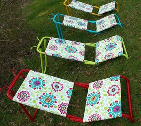 diy sun loungers out of old goose hunting chairs , outdoor furniture, painted furniture