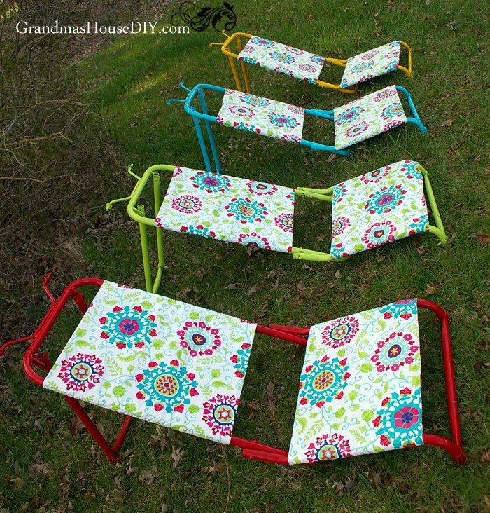 diy sun loungers out of old goose hunting chairs , outdoor furniture, painted furniture