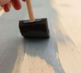 mesa de caf con annie sloan chalk paint y minwax stain