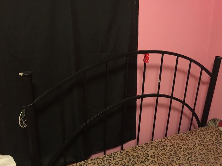 q metal headboard, painted furniture, painting over finishes, repurpose furniture, repurposing upcycling