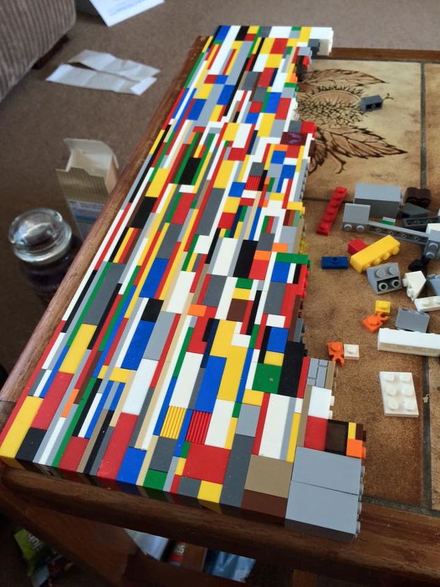 lego table, crafts, painted furniture