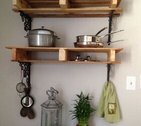 pallet pot rack, kitchen design, pallet, shelving ideas