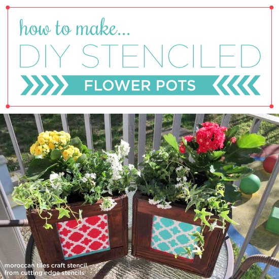 learn how to stencil a pretty pattern on a flower pot, container gardening, crafts, gardening, how to