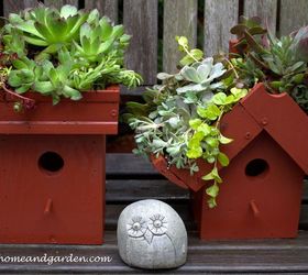 easy diy green roof birdhouses, container gardening, gardening, pets animals