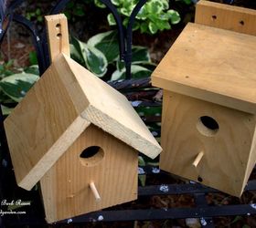 easy diy green roof birdhouses, container gardening, gardening, pets animals, Start with basic unfinished birdhouses