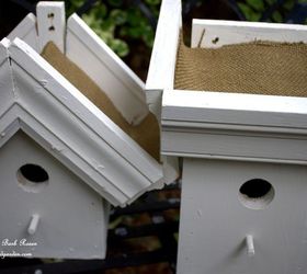 easy diy green roof birdhouses, container gardening, gardening, pets animals, Burlap lines the planting area