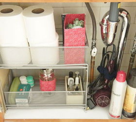 the 15 smartest storage hacks for under your sink, Turn cardboard boxes into pretty bag storage