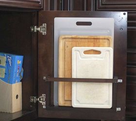 the 15 smartest storage hacks for under your sink, Build a shallow holder for cutting boards