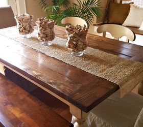 diy farmhouse table aka franken table , dining room ideas, diy, how to, painted furniture, woodworking projects
