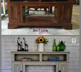pressed wood fireplace from cheap to chic, fireplaces mantels, how to, painted furniture, shabby chic