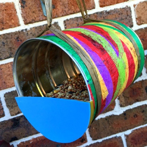 recycled tin birdfeeder, animals, crafts, how to, outdoor living, pets animals, repurposing upcycling