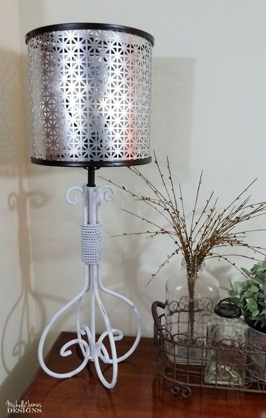 lamp re vamp and diy metal shade, crafts, how to, lighting