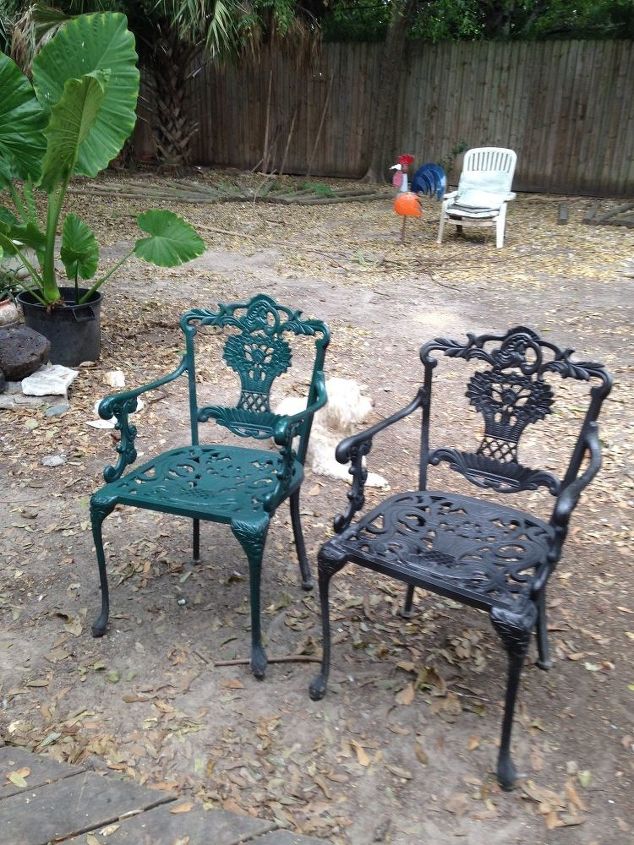 q wrought iron patio furniture, outdoor furniture, painted furniture