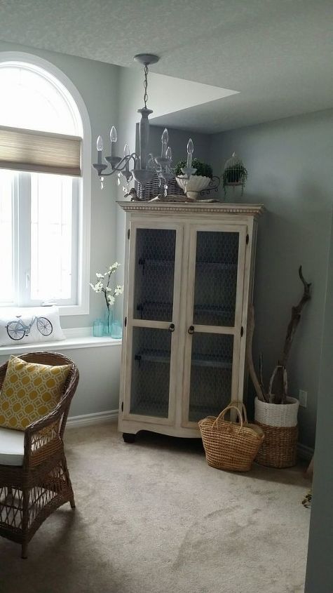 giving the inside of my cabinet a makeover , diy, painted furniture, shabby chic, woodworking projects