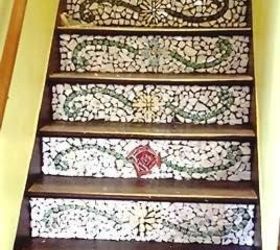 turning the stairway into a work of unexpected art , crafts, stairs