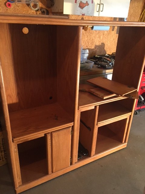 Repurposed Entertainment Center For, How To Turn An Entertainment Center Into A Dresser