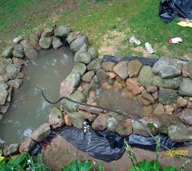 our backyard oasis pond waterfall , diy, landscape, outdoor living, ponds water features
