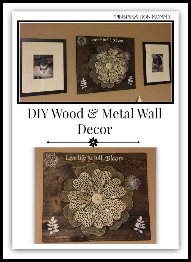 diy wood and metal decor wall art, crafts, wall decor, woodworking projects