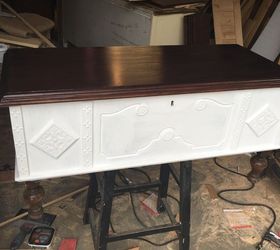 blanket chest makeover, chalk paint, painted furniture, storage ideas
