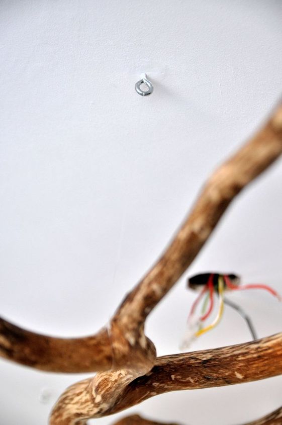 diy tree branch chandelier, lighting, repurposing upcycling