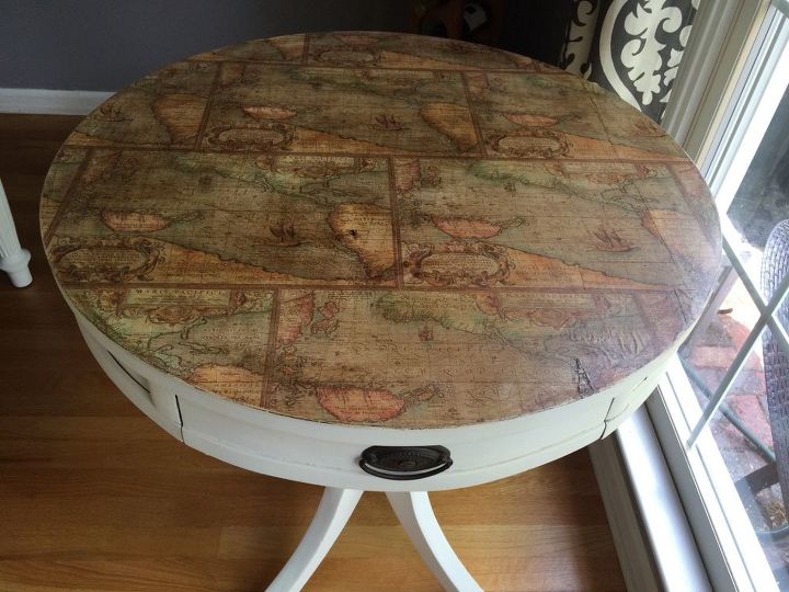 salvaging a table top, decoupage, painted furniture