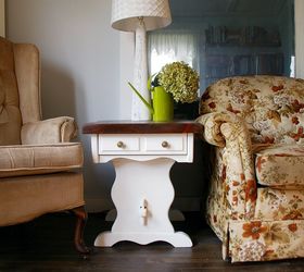 Two End Tables Get a Sweet Country Makeover - Before and After