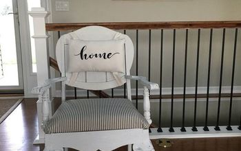 Chair Makeover With a "Home" Pillow