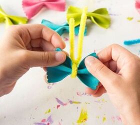bow tie noodle butterfly bookmarks, crafts, how to