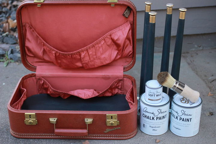diy vintage suitcase table
