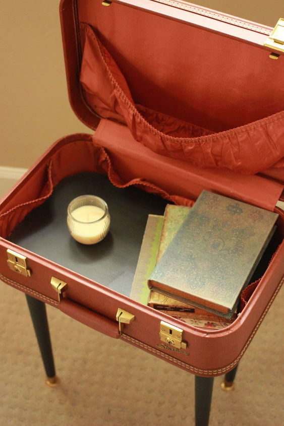 diy vintage suitcase table